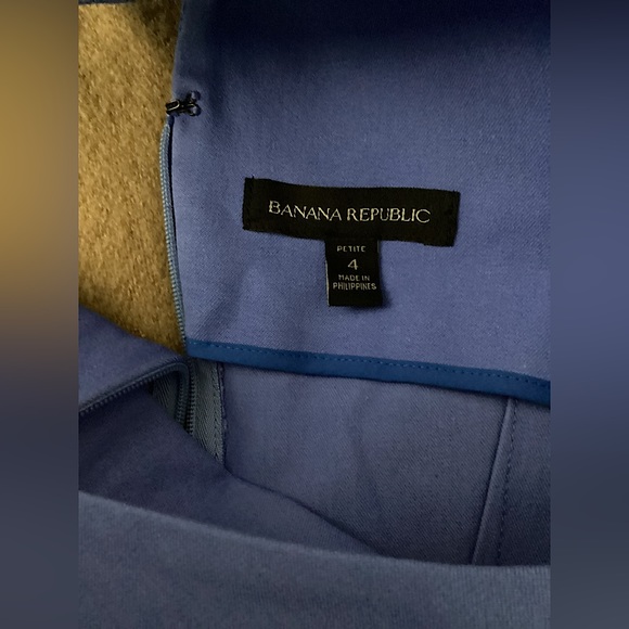 Banana republic periwinkle blue halter neck sleeveless size petite 4 - Picture 3 of 3